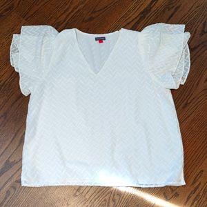 Vince Camuto Flutter sleeve top